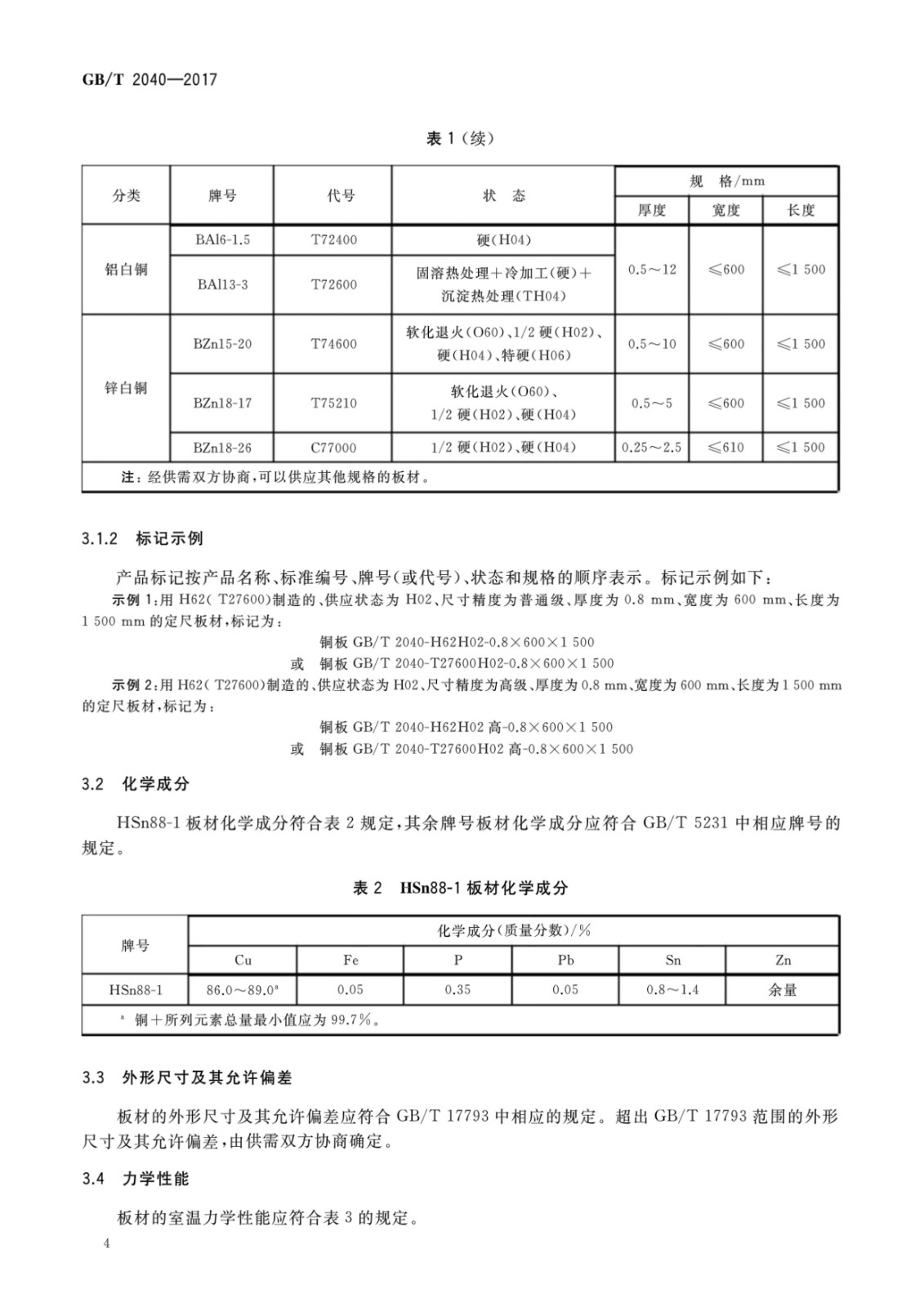 GB/T2040-2017铜及铜合金板材国家标准|晶顺学堂|洛阳晶顺铜业有限公司